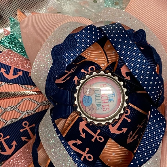 Summertime stacked Hair Bow - Picture 5 of 5